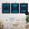 Stupell Industries Retro Blue Gaming Words 3pc Floating Frame Set, design by Marcus Prime